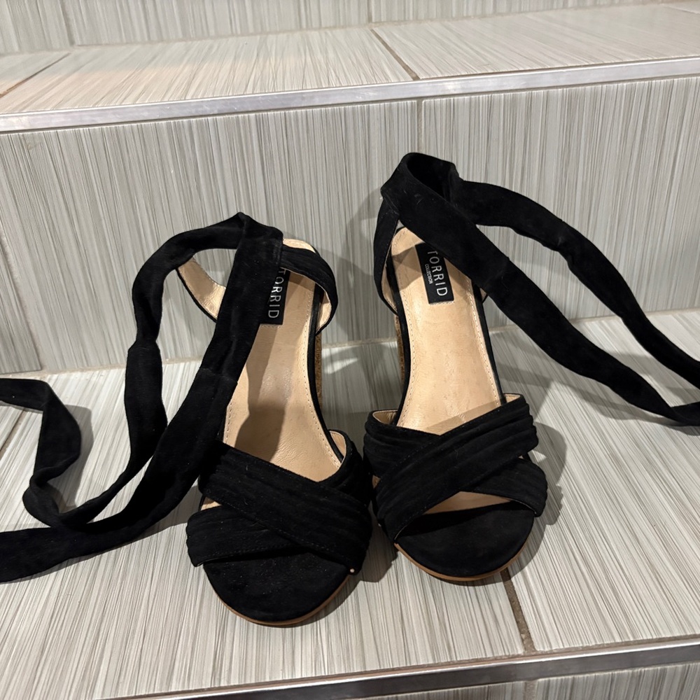 Torrid Black Wrap-Around Heels